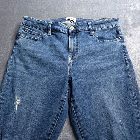 Pistola Womens Distressed Skinny Jeans 31 Medium Wash Mid Rise Holes Stretch - Picture 6 of 9
